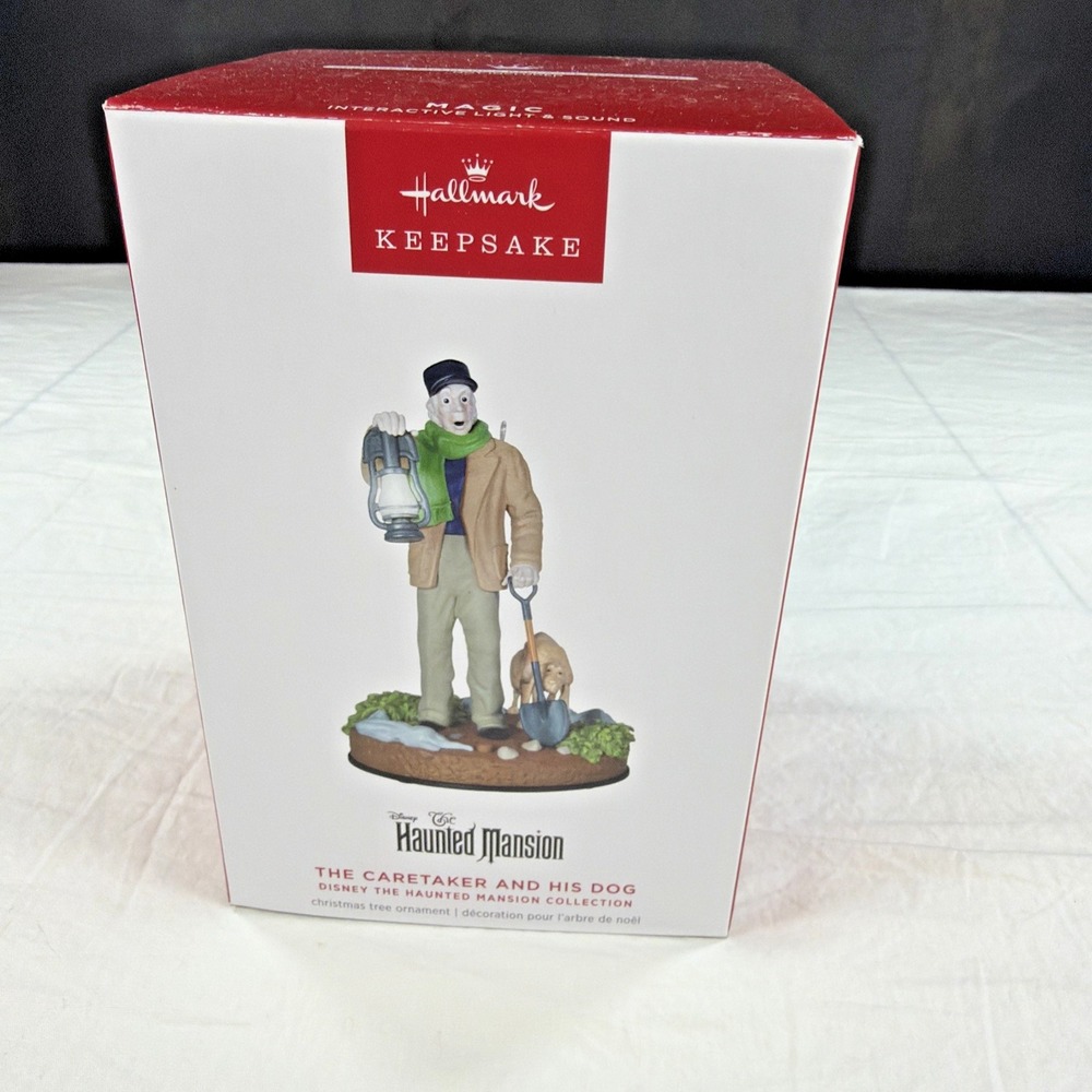 Hallmark Ornament The Caretaker‎ & His Dog  Disney Haunted Mansion MAGIC NIB